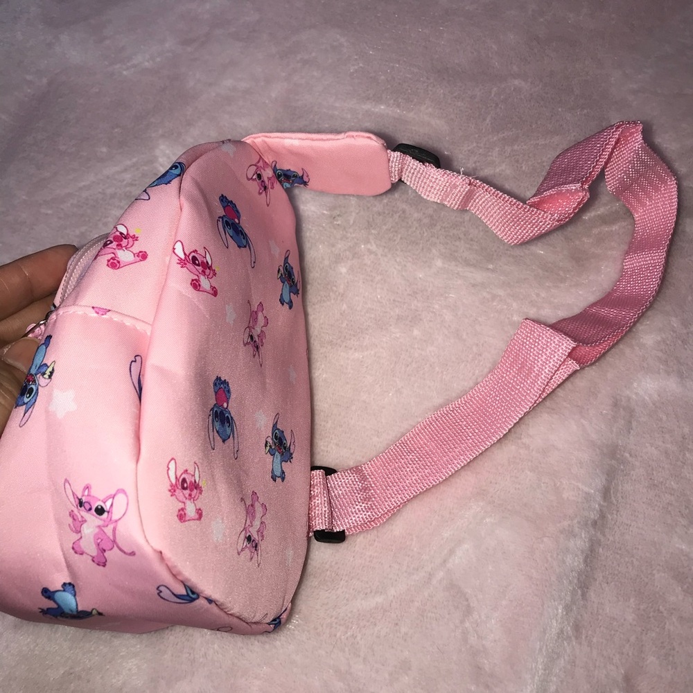Stitch & Angela Heart Pink Small Sling Bag Backpack New without Tags - Picture 8 of 13
